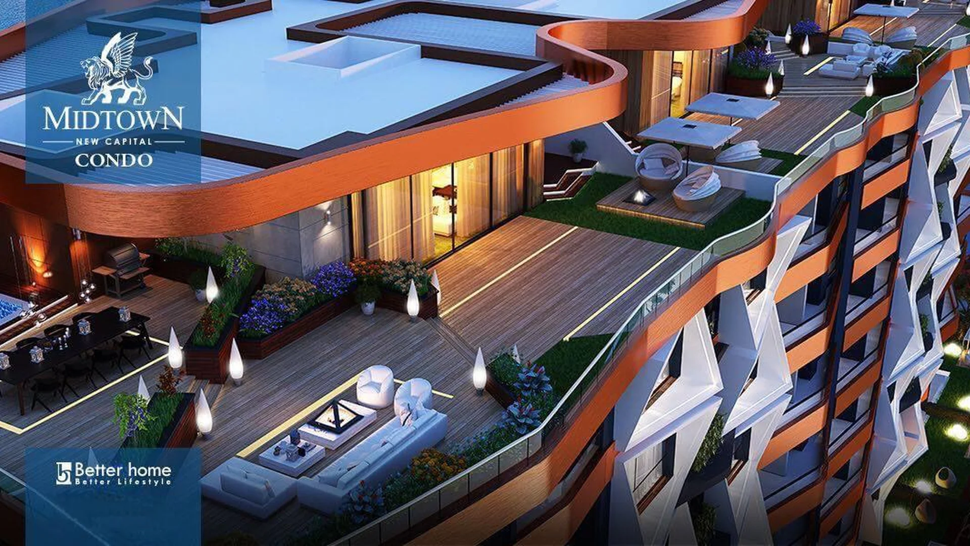 Midtown Condo Luxury Living with Unique Designs and Amenities in Exclusive Compound