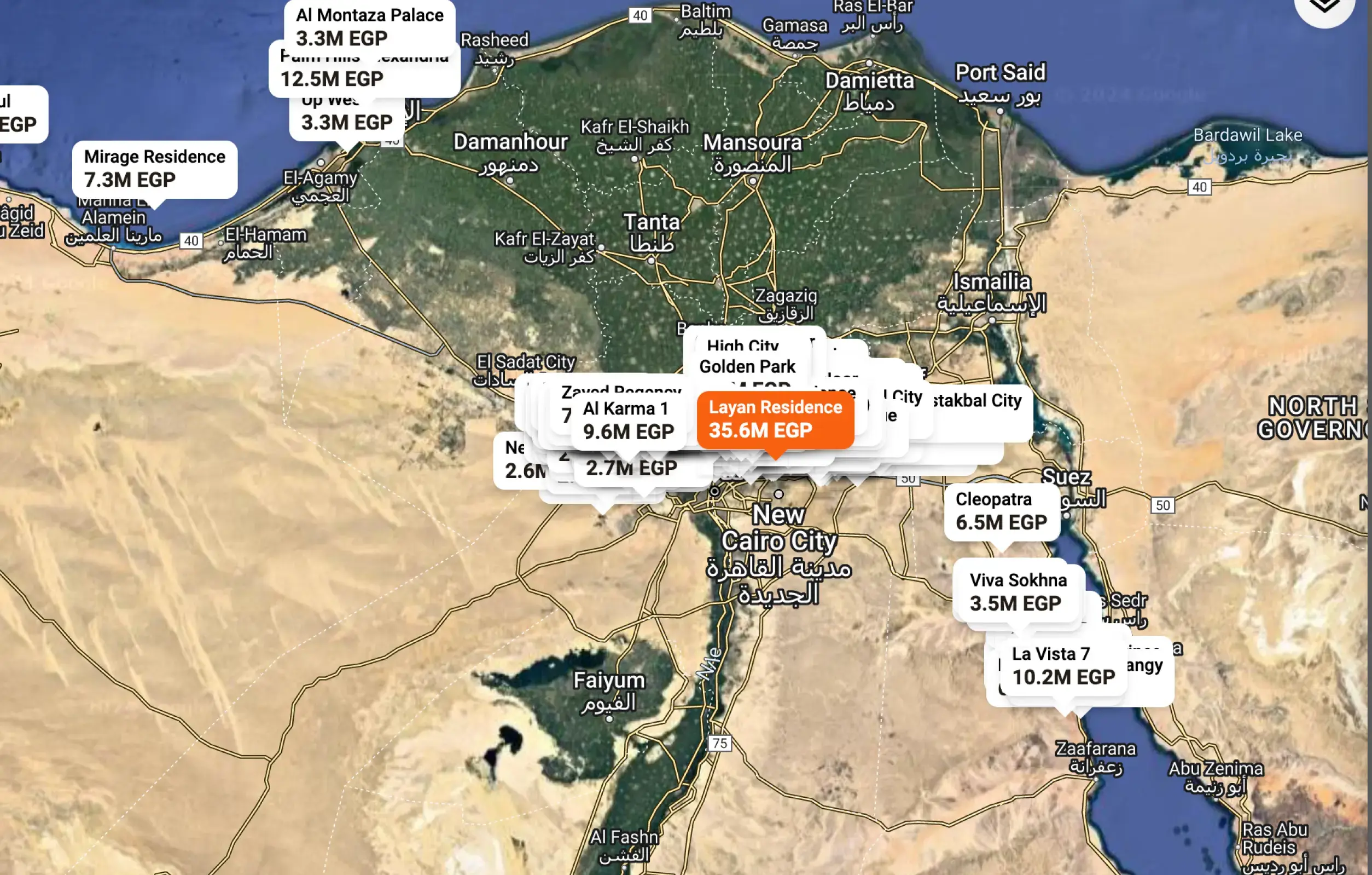 Image for egypt map with compounds